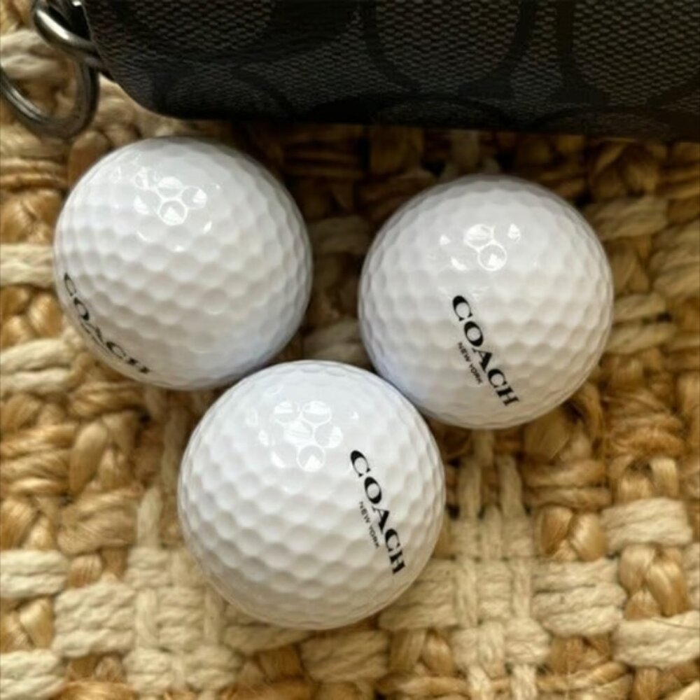 Coach Golf Ball Set In Signature Canvas - Picture 5 of 5